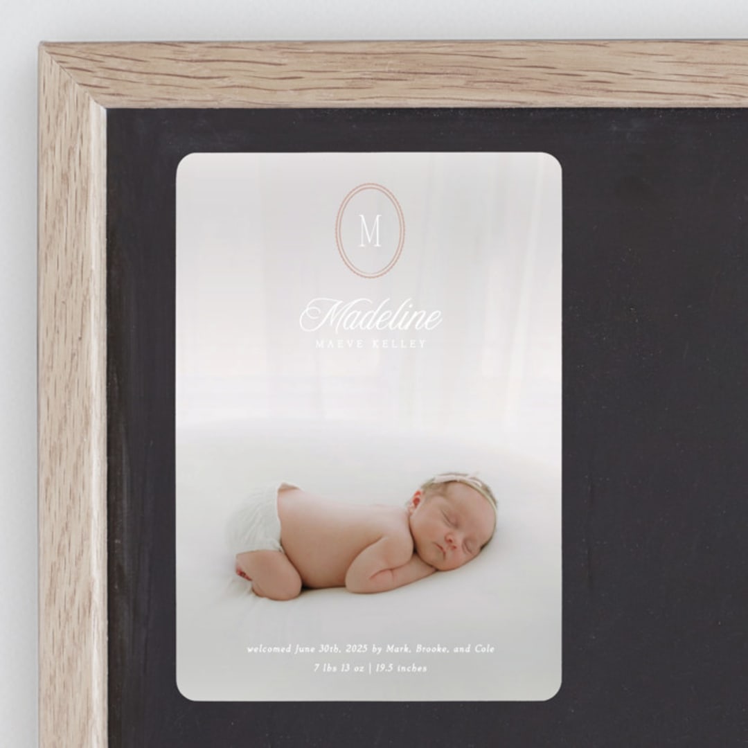 "Cameo" - Birth Announcements in Petal by Robert and Stella - Front