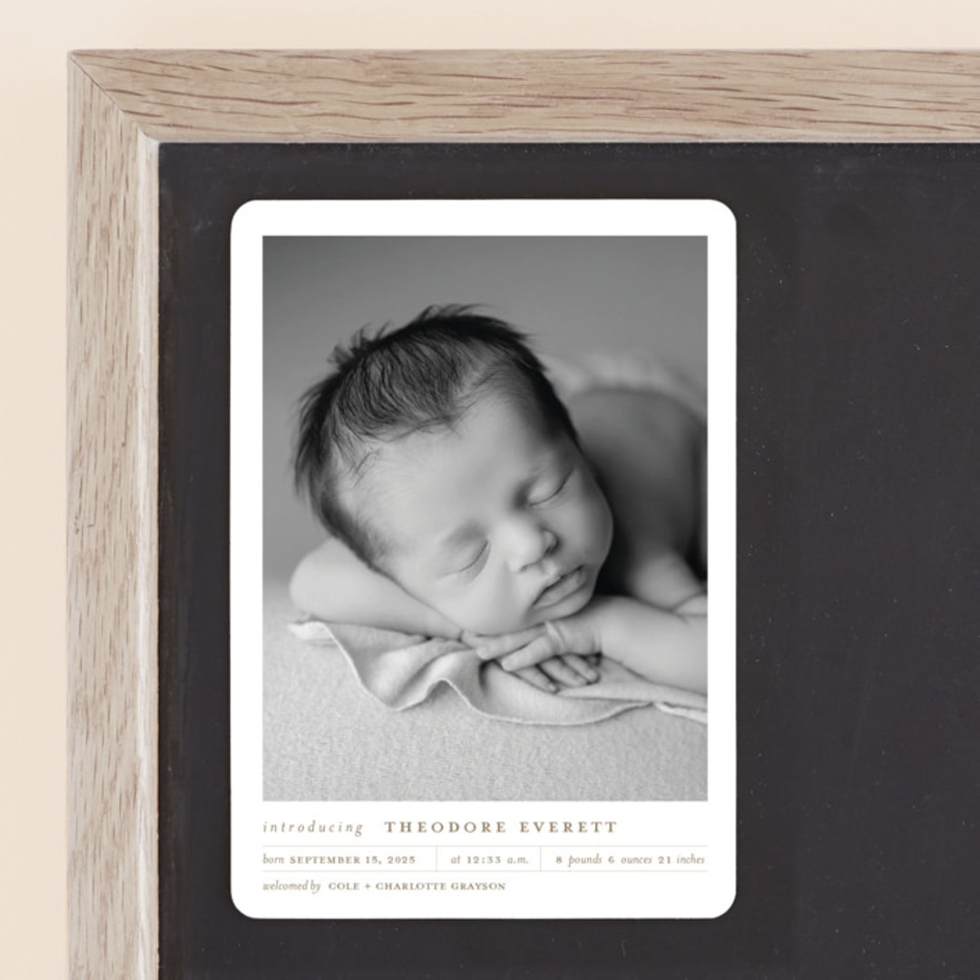 "Modern Grid" - Birth Announcements in Sand by Alexandra Cohn - Front