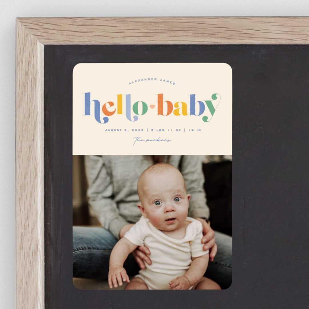 "Hello Sweet baby" - Birth Announcements in Bluebird by Jessica Corliss - Front