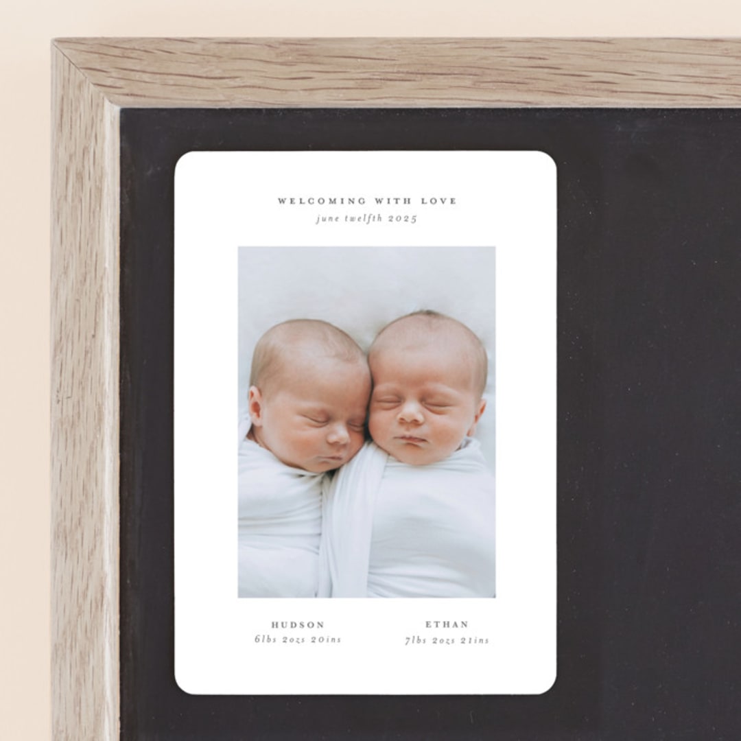 "twin" - Birth Announcements in Cloud by Lori Wemple - Front