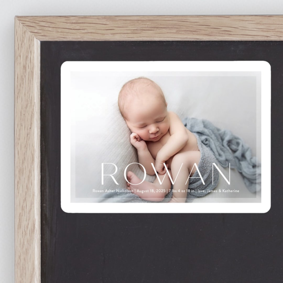 "Frosted Frame" - Birth Announcements in Sugar by Jessica Williams - Front