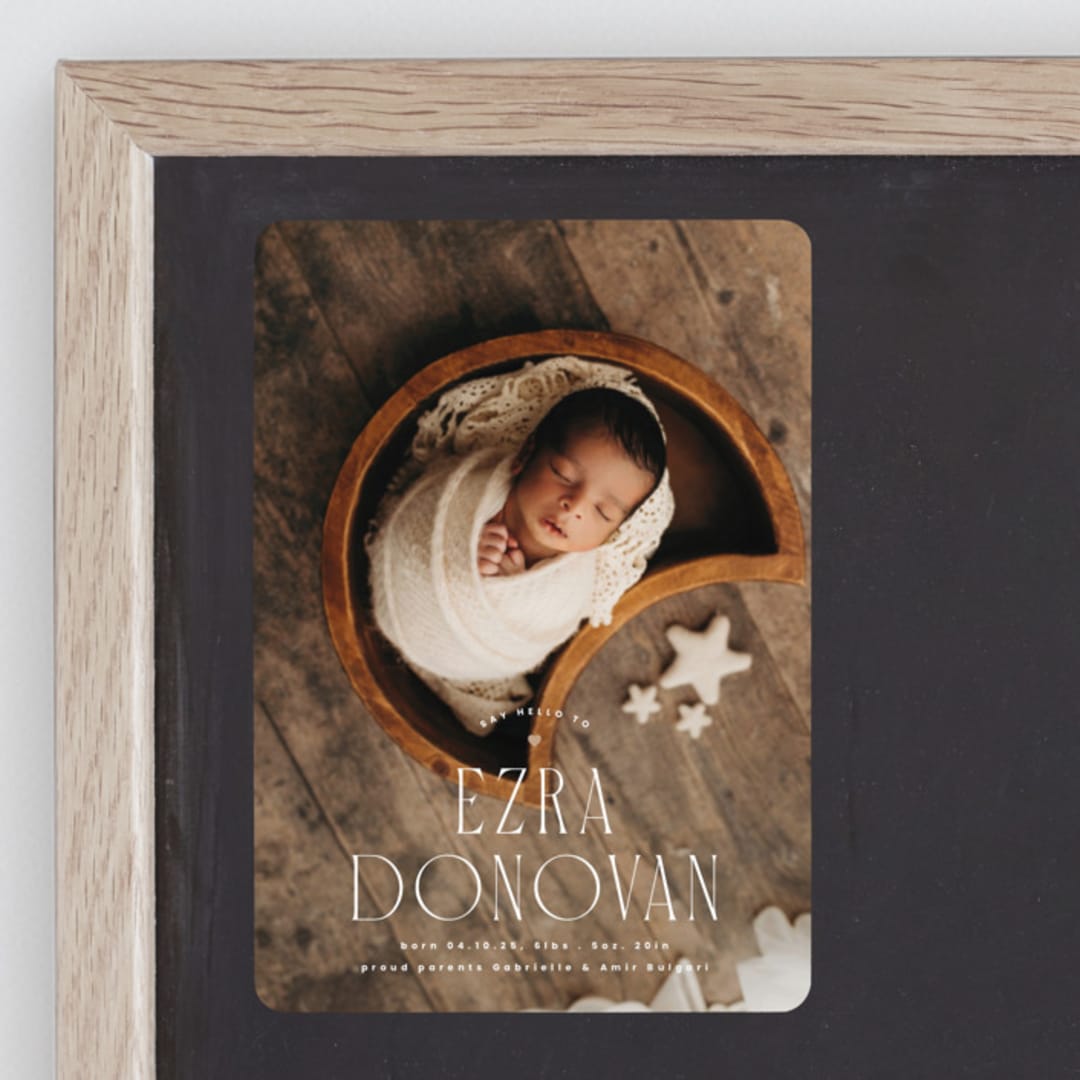 "Little Heart" - Birth Announcements in Caramel by Corinne Malesic - Front