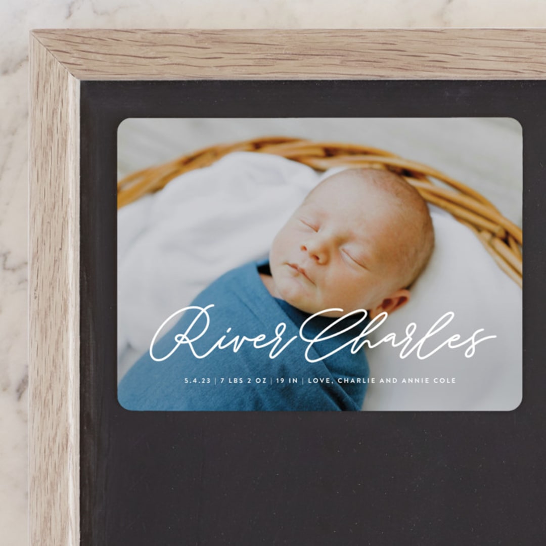 "Swing" - Birth Announcements in Snow by Lauren Chism - Front