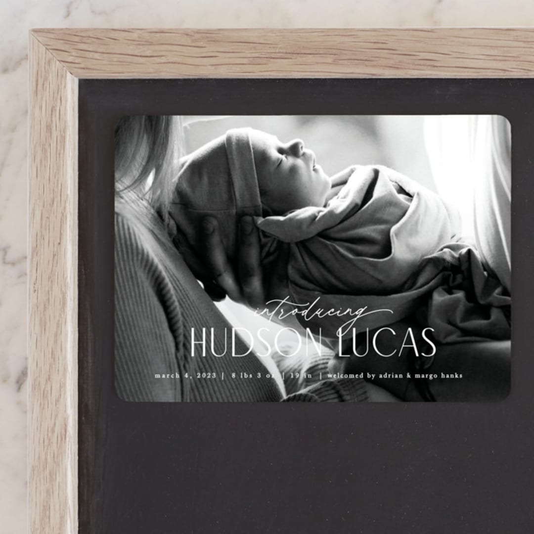 "Little Introduction" - Birth Announcements in Sugar by Pixel and Hank - Front