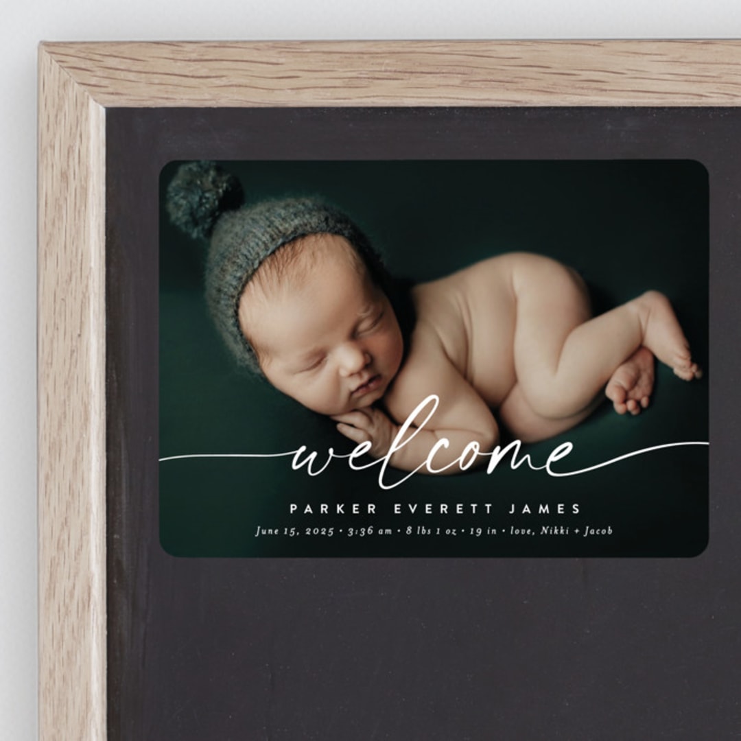 "Little Welcome" - Birth Announcements in Cloud by Susan Asbill - Front