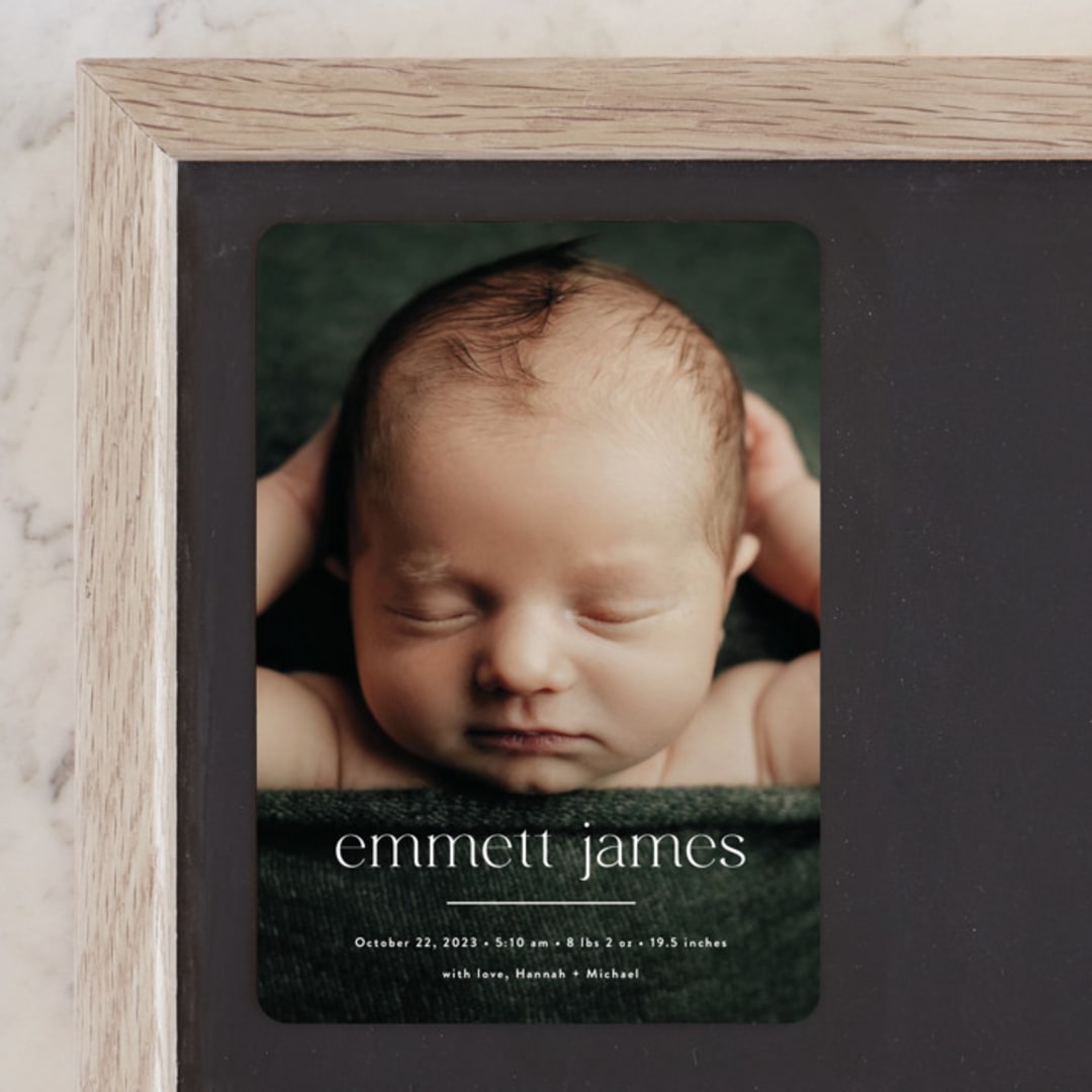 "Details" - Birth Announcements in Cloud by Susan Asbill - Front
