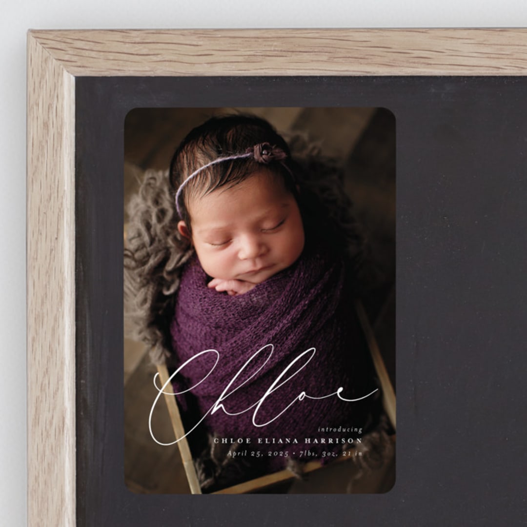 "Just Lovely" - Birth Announcements in Shell by Lea Delaveris - Front
