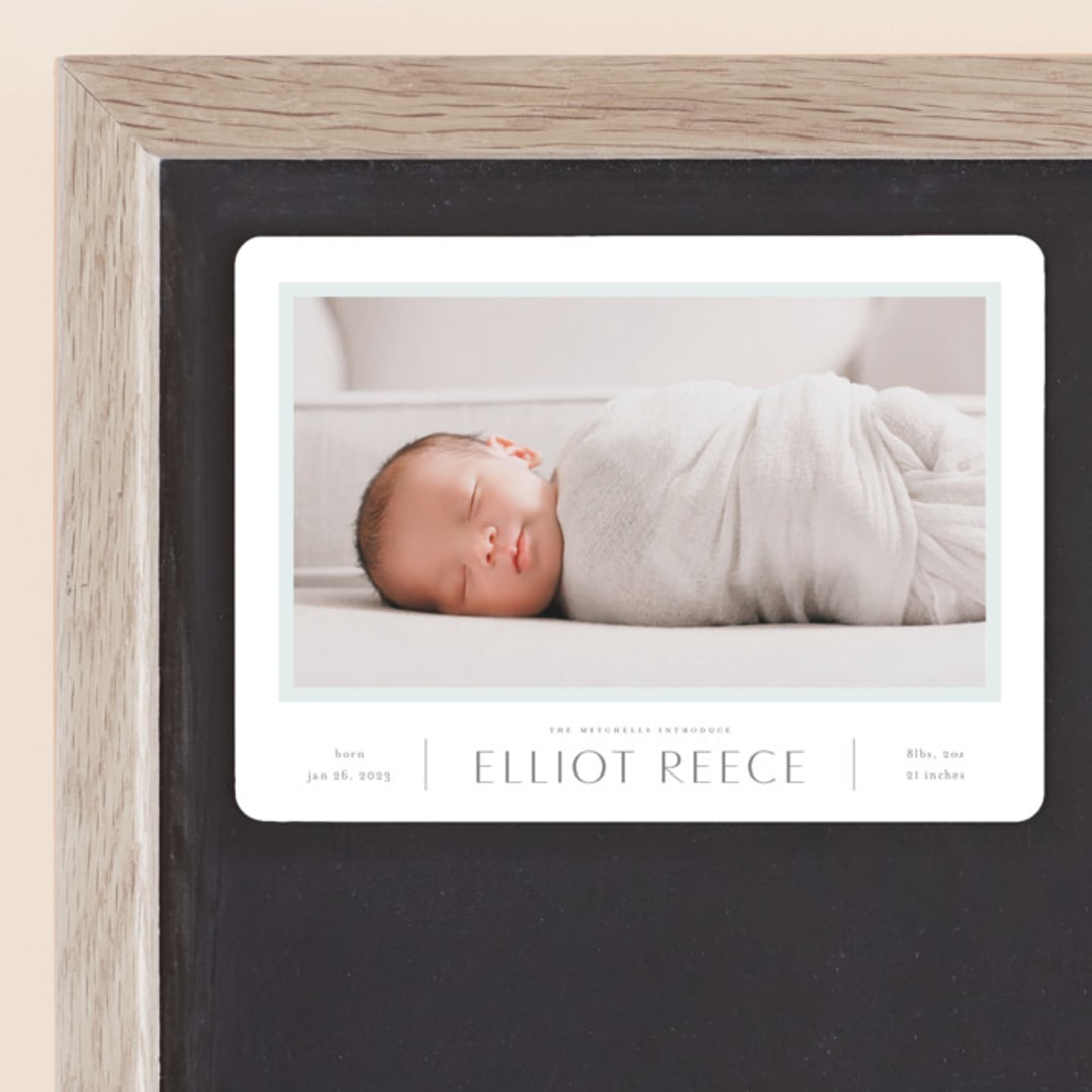 "So Proud" - Birth Announcements in Sky by Carolyn MacLaren - Front