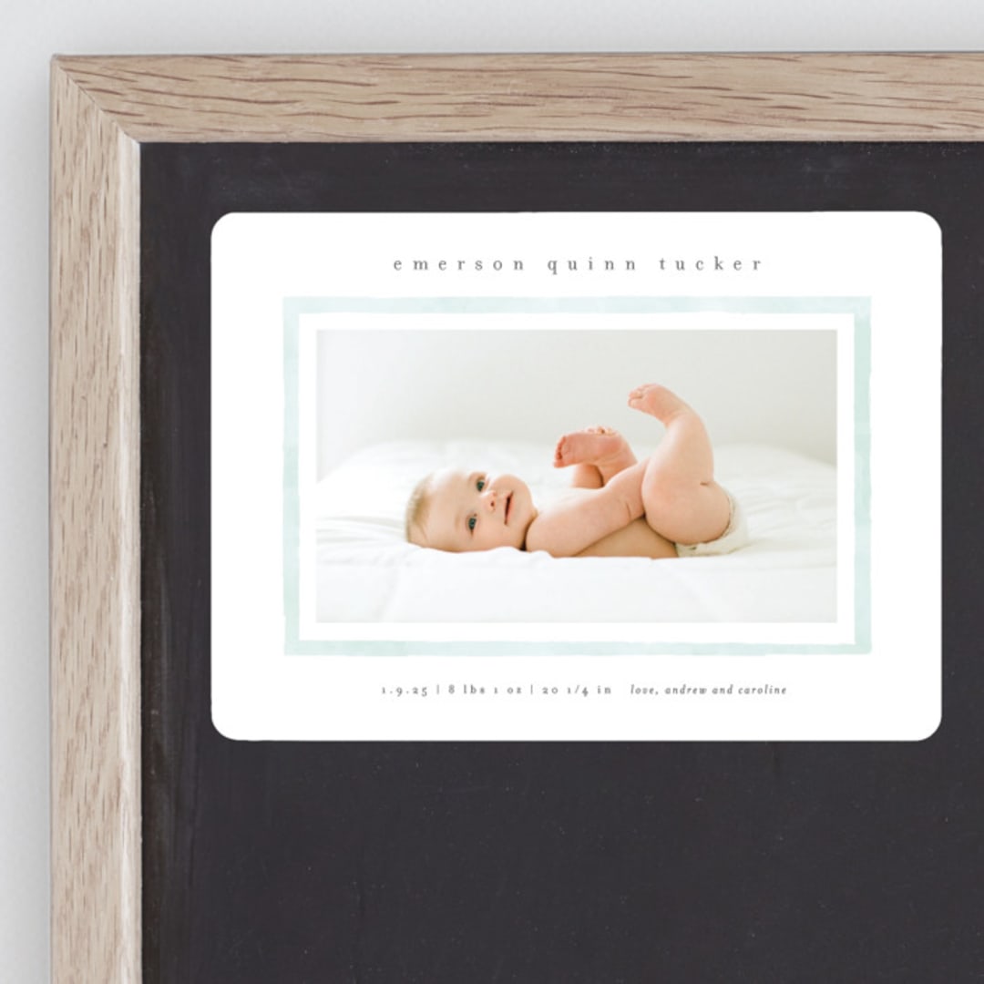 "Golightly" - Birth Announcements in Mint by Lauren Chism - Front