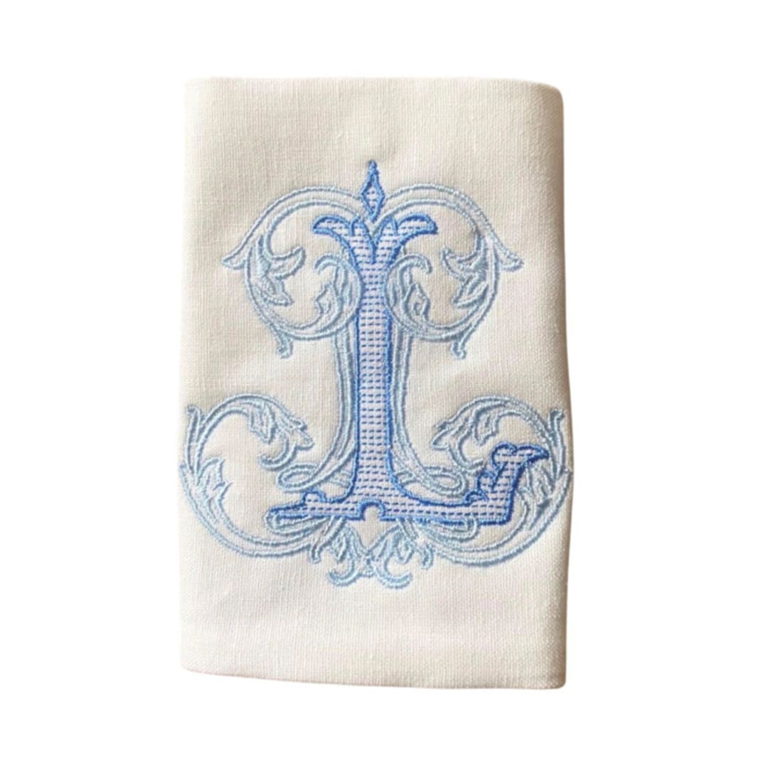 "Monogram Bouquet Wrap" - Bouquet Wraps in white by Virginia Marcello