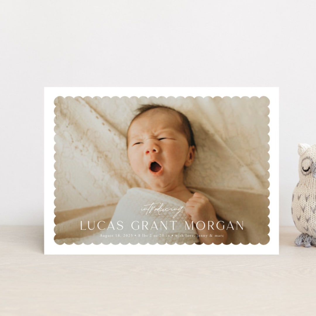 "First Glimpse" - Birth Announcements in Icing by Yaling Hou Suzuki - Front