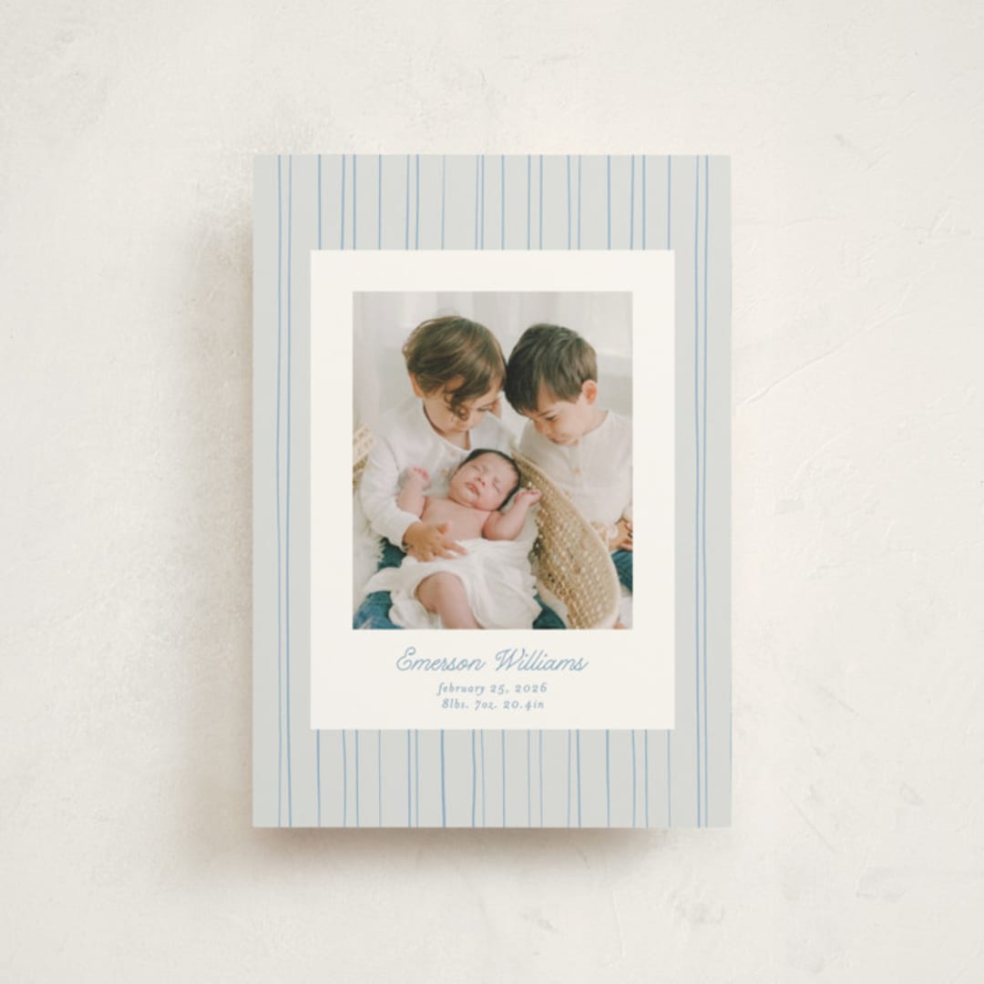 "Rayitas" - Birth Announcements in Sky by Tamara Hilje - Front