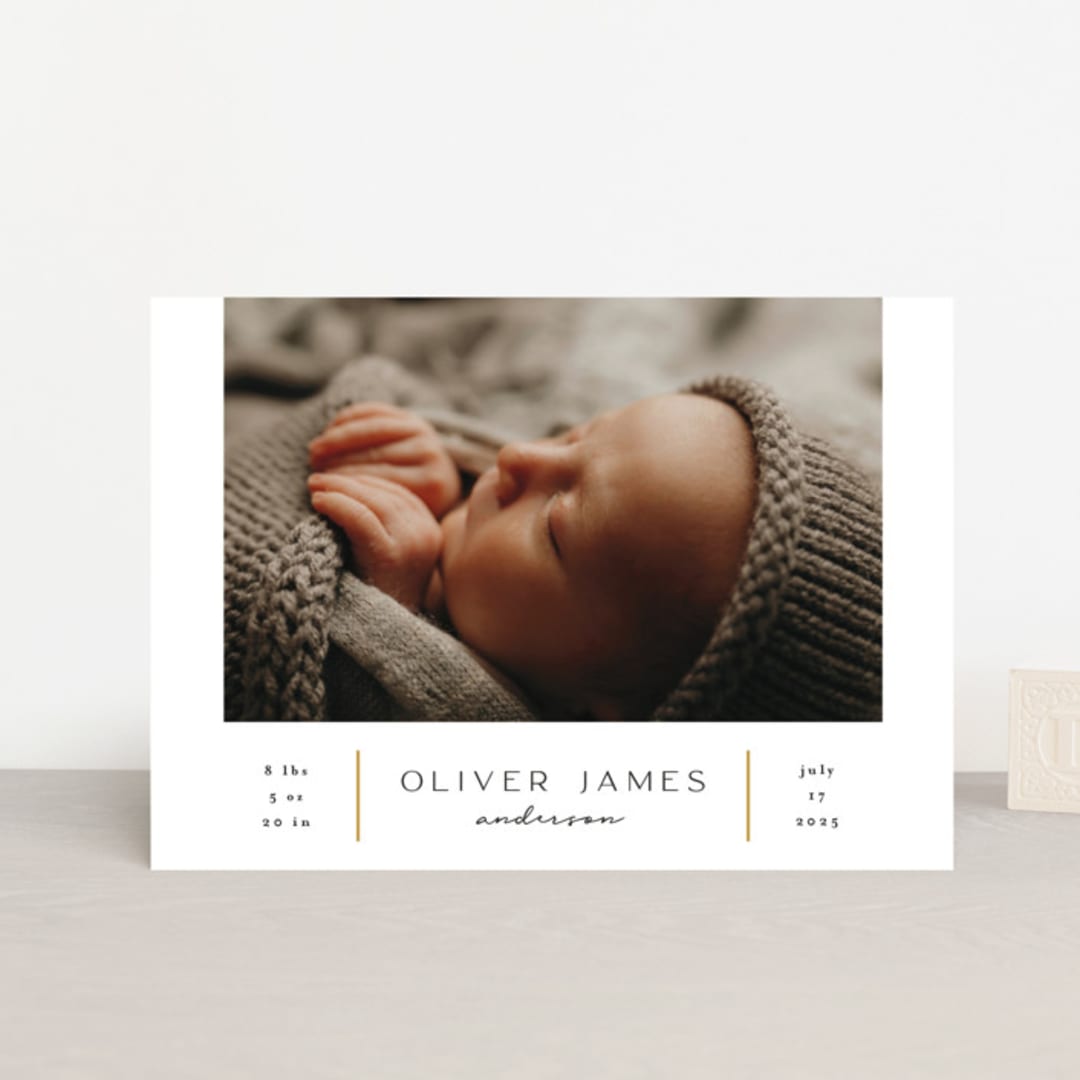 "New Day" - Birth Announcements in Cotton by Iveta Angelova - Front