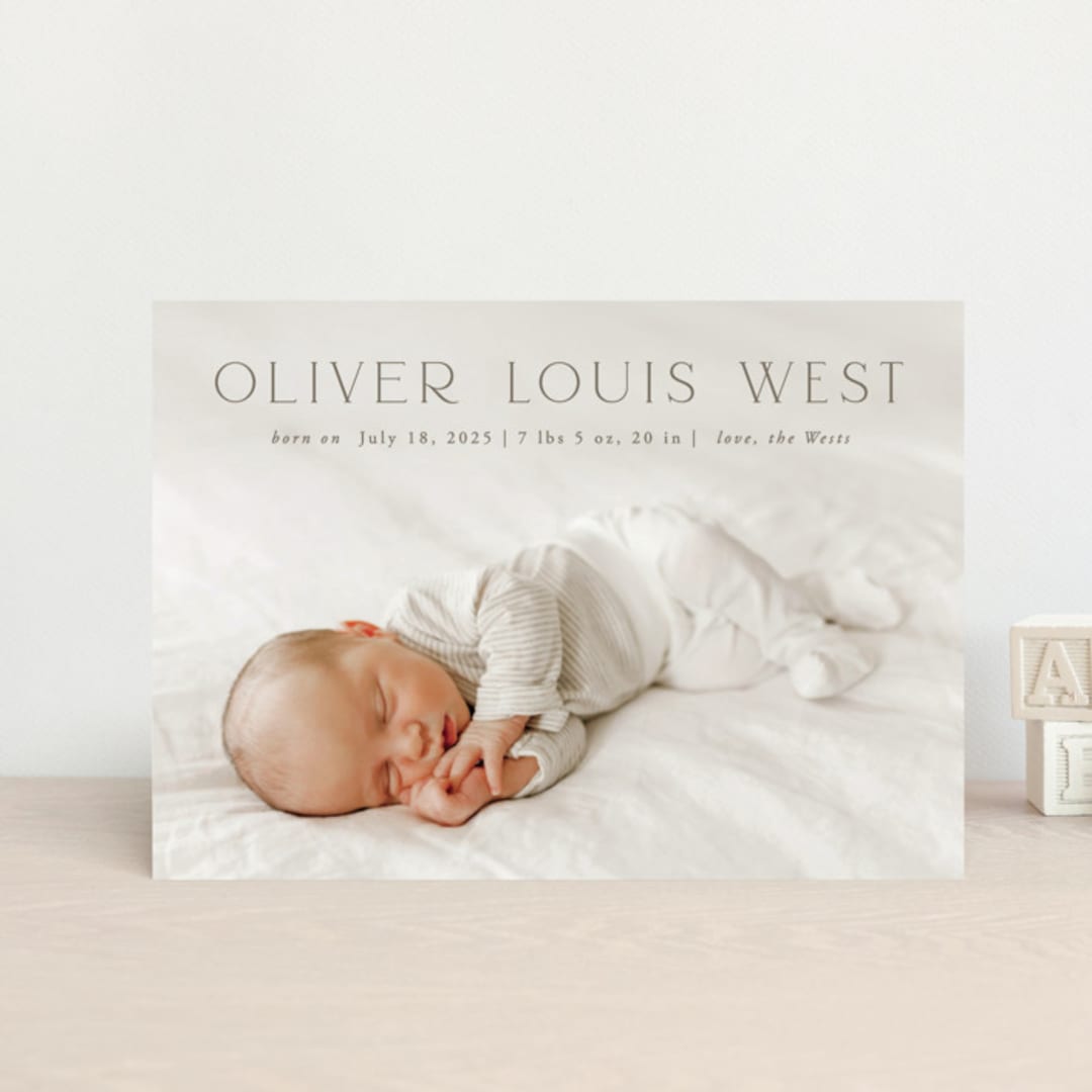 "Our Hearts" - Birth Announcements in Fog by Julia Hall - Front