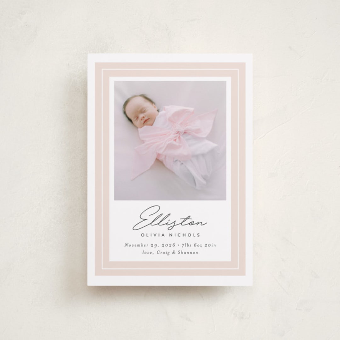 "Serene" - Birth Announcements in Blush by Jessica Williams - Front