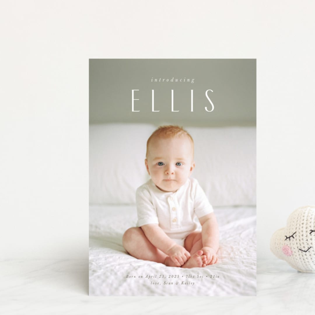 "in name only" - Birth Announcements in Whipped Cream by Jennifer Wick - Front