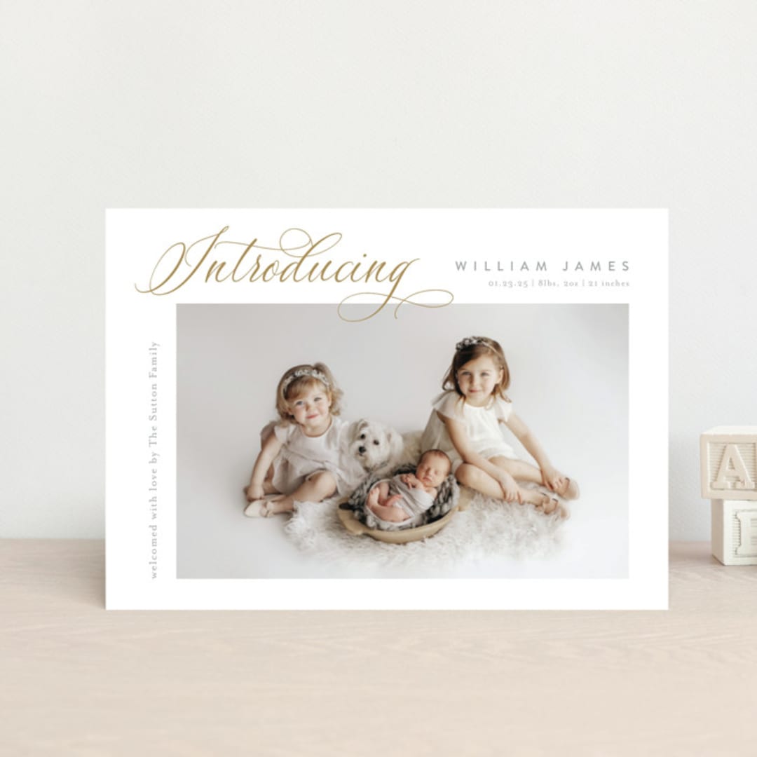 "Inspired Introduction" - Birth Announcements in Wheat by Carolyn MacLaren - Front