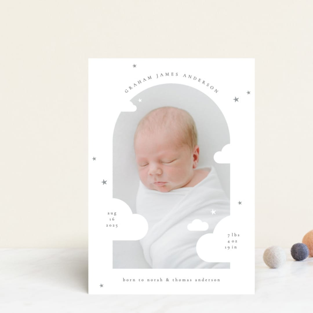"Floating clouds" - Birth Announcements in Raincloud by letterfix - Front