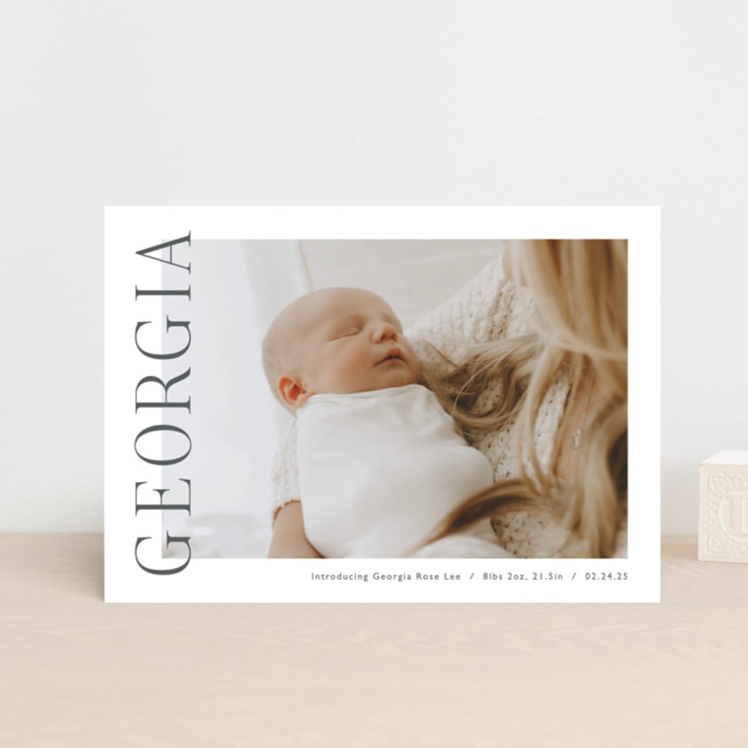 "The Chic Side" - Birth Announcements in Ink by Carolyn MacLaren - Front