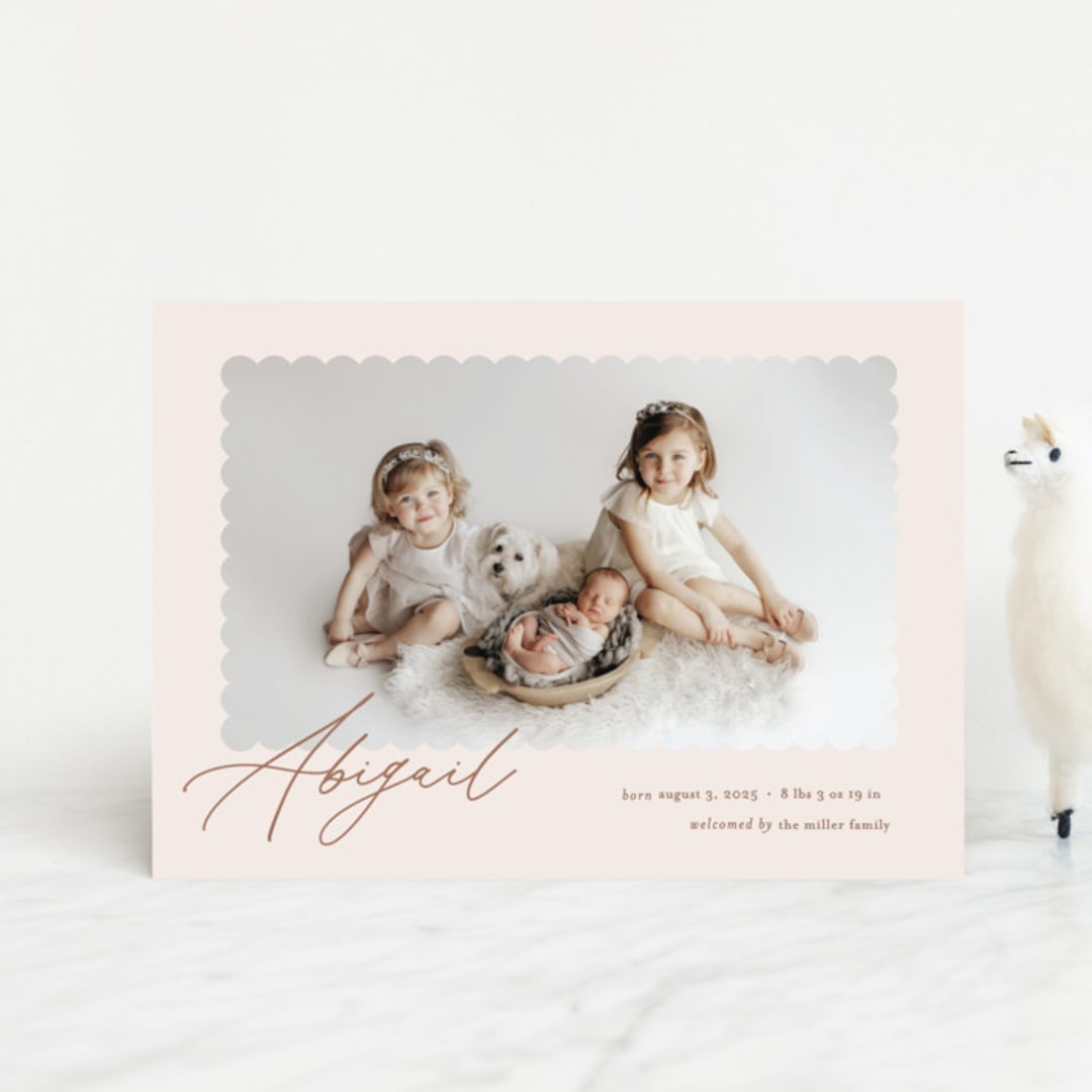 "Dainty" - Birth Announcements in Flower by Pixel and Hank - Front