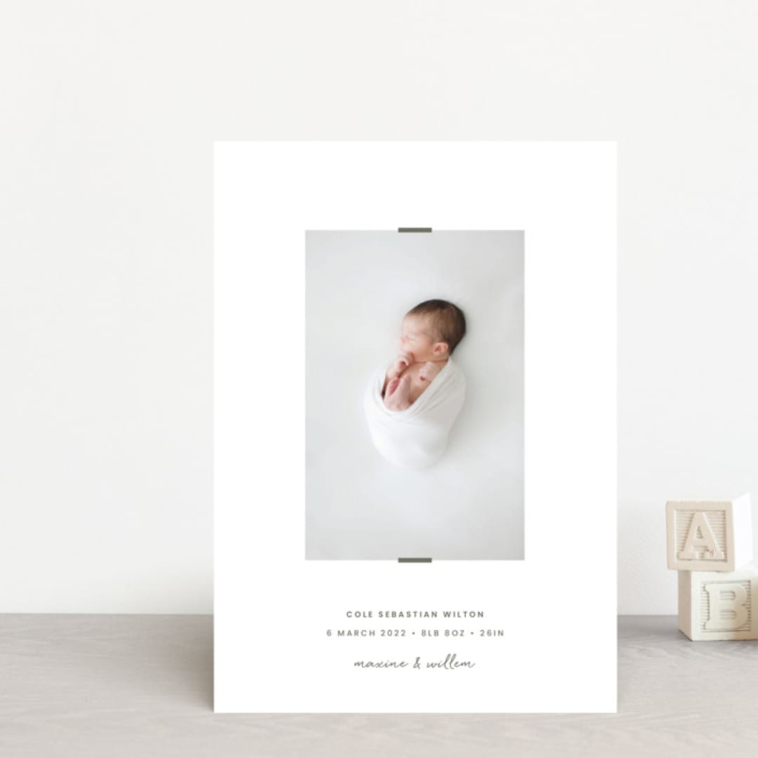 "Cole" - Birth Announcements in Forest by Blustery August - Front