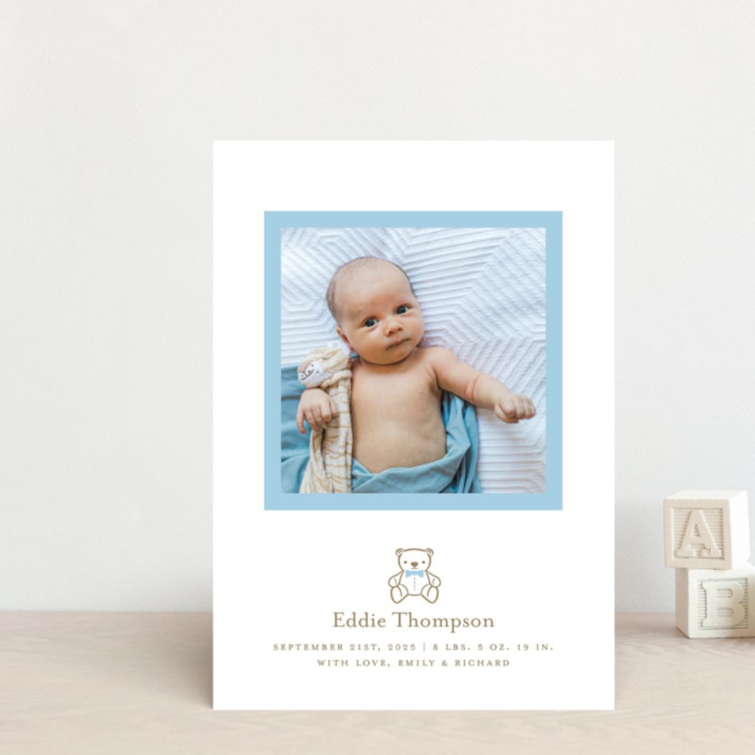 "Teddy" - Birth Announcements in Baby by mo kelley - Front