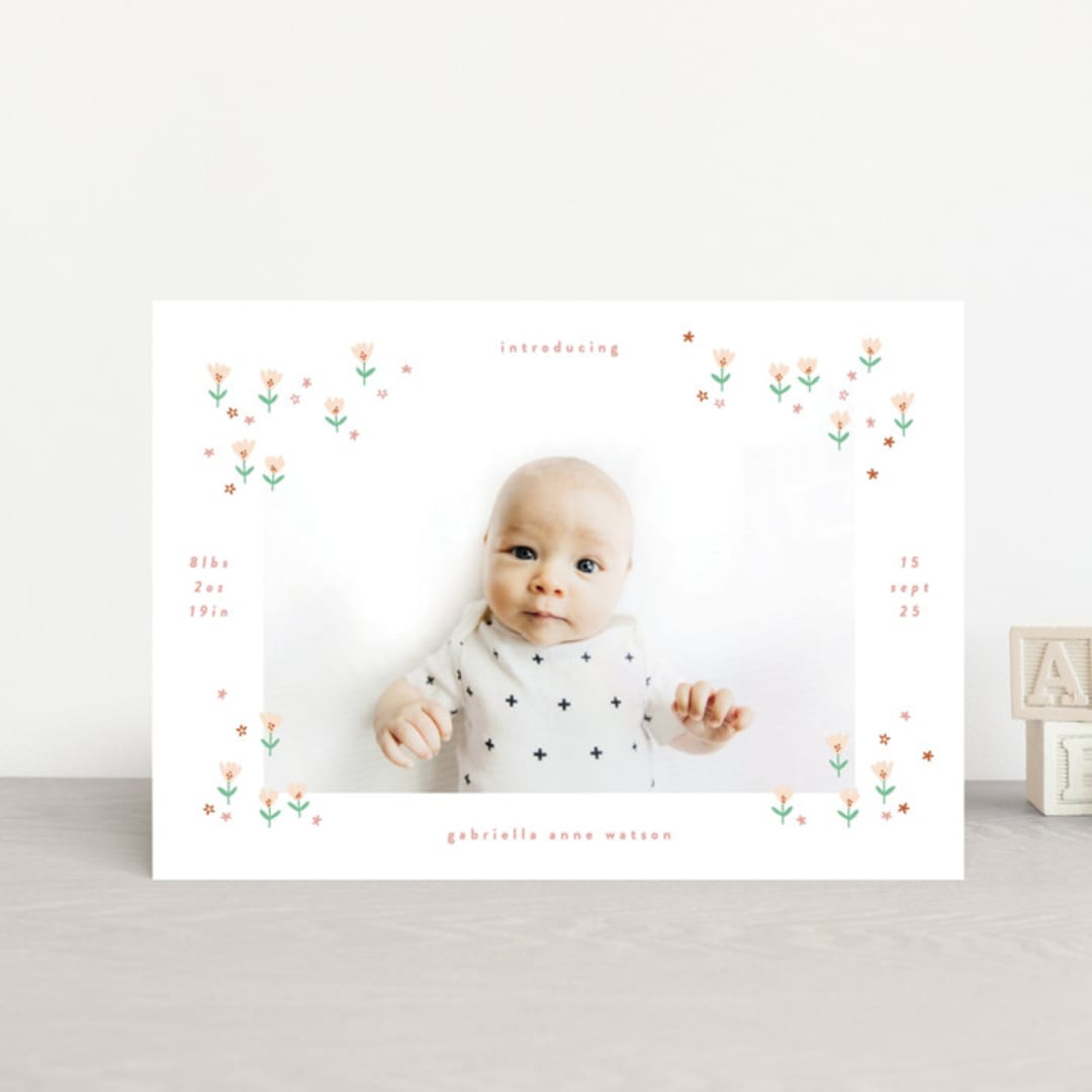 "tiny blooms" - Birth Announcements in Spring by Phrosné Barwood - Front