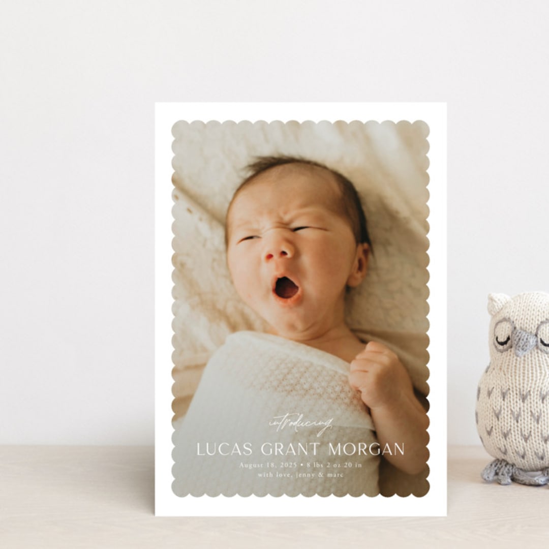 "First Glimpse" - Birth Announcements in Icing by Yaling Hou Suzuki - Front