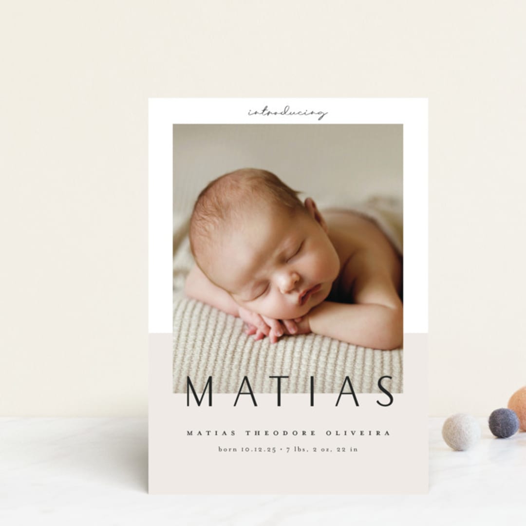 "Big News" - Birth Announcements in Ivory by Maria Hilas-Louie - Front