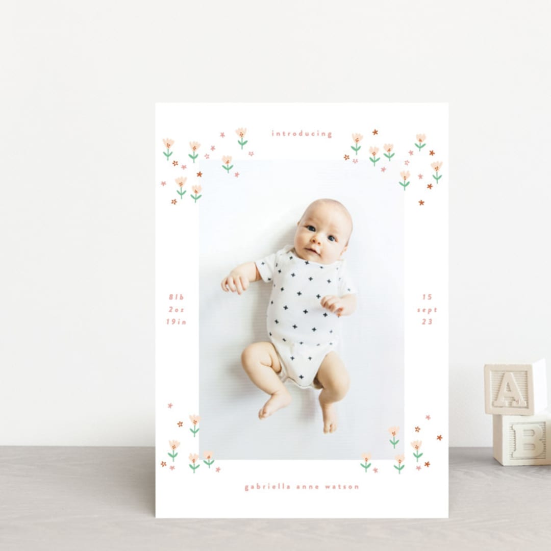 "tiny blooms" - Birth Announcements in Spring by Phrosné Barwood - Front