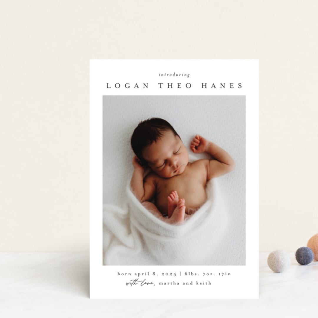 "Frame of Happiness" - Birth Announcements in Sugar by Chris Griffith - Front