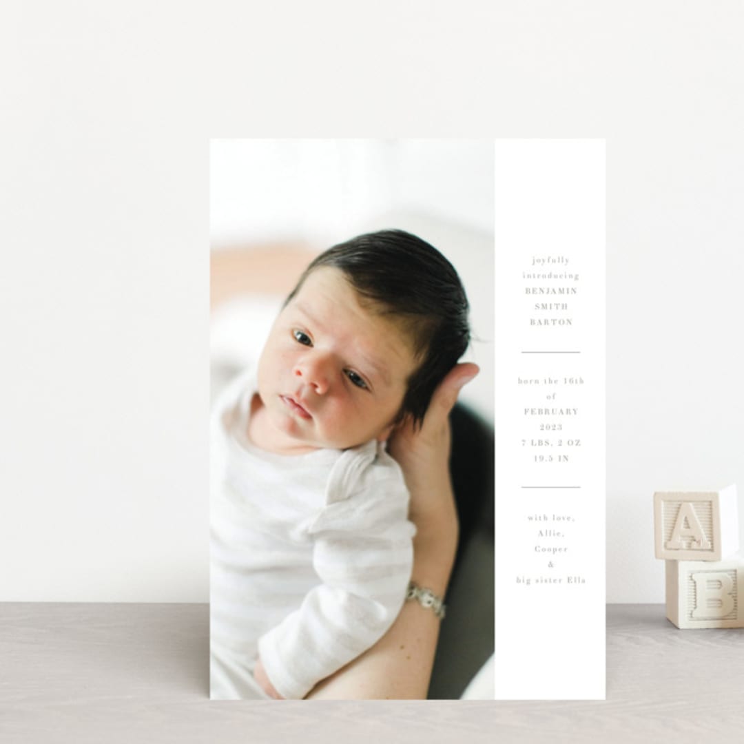 "Tarrytown" - Birth Announcements in Fawn by Megan Davis - Front