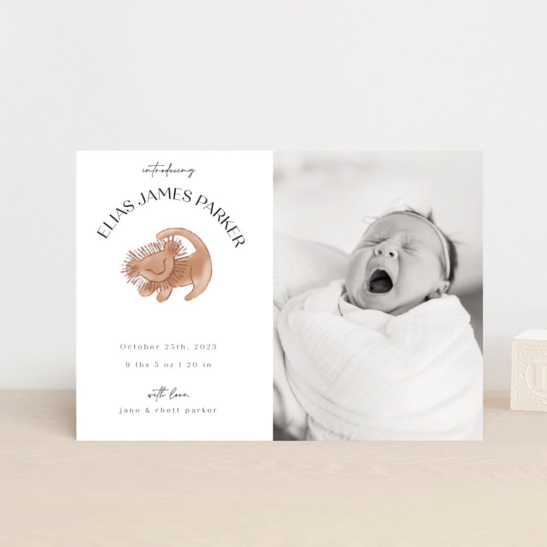 "Disney The Little Lion King" - Birth Announcements in Desert by Maja Cunningham - Front
