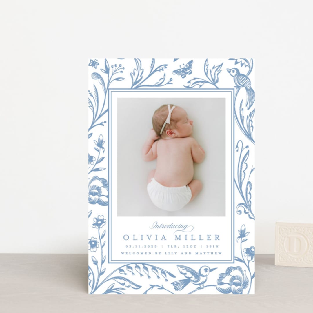 "Dreamy Garden" - Birth Announcements in Cloud by Teju Reval - Front