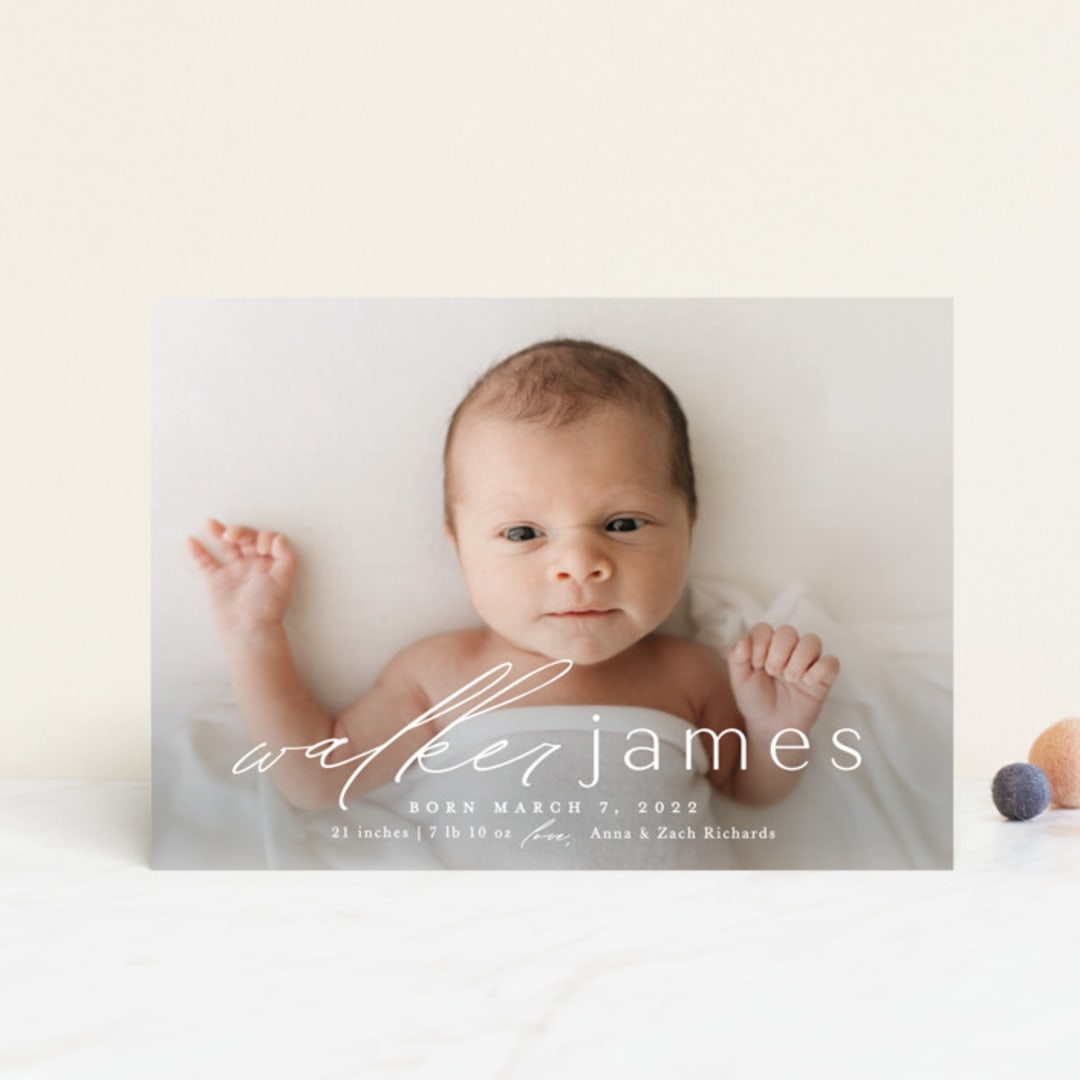 "Northside" - Birth Announcements in Snow by Amy Kross - Front