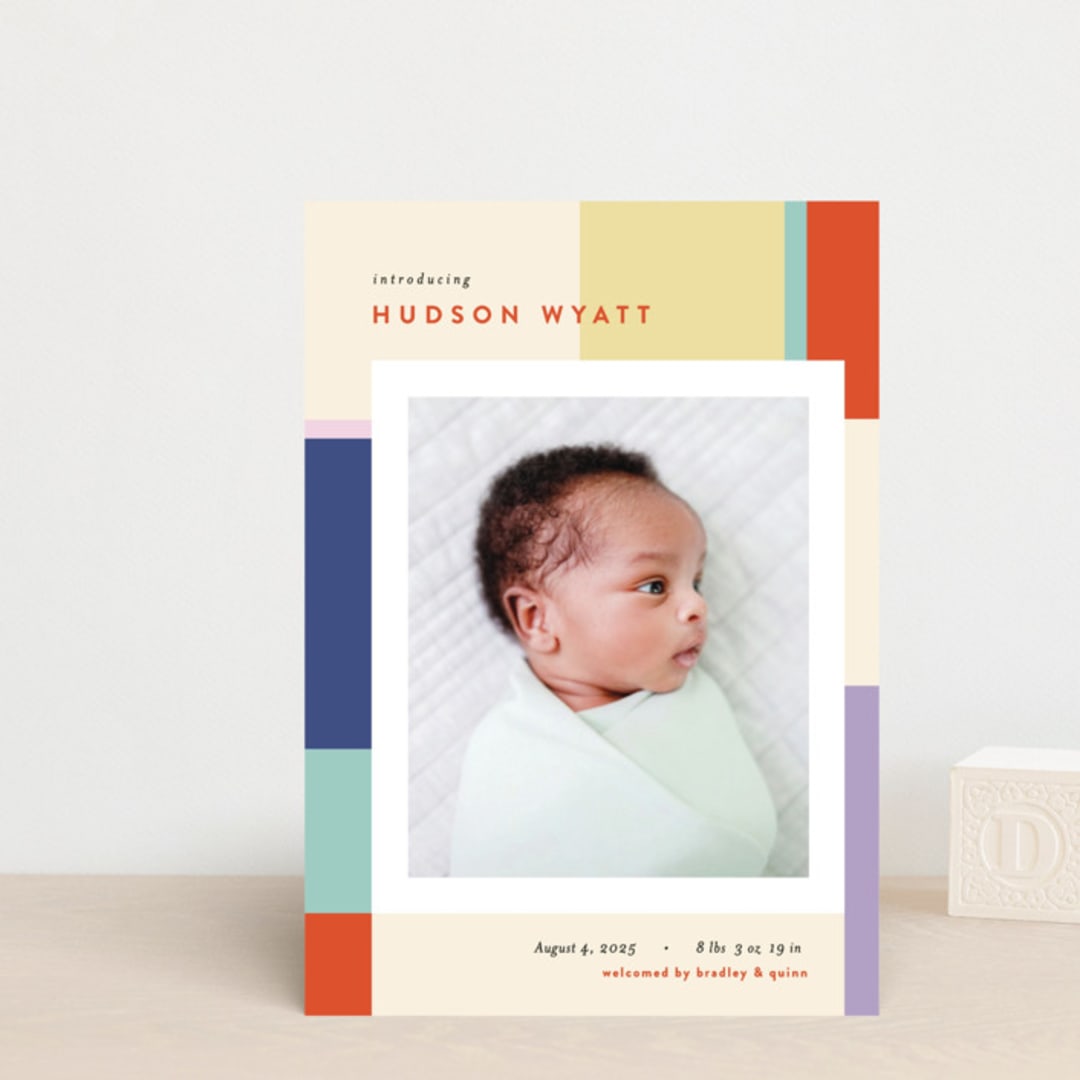 "Punchy" - Birth Announcements in Party by Pixel and Hank - Front