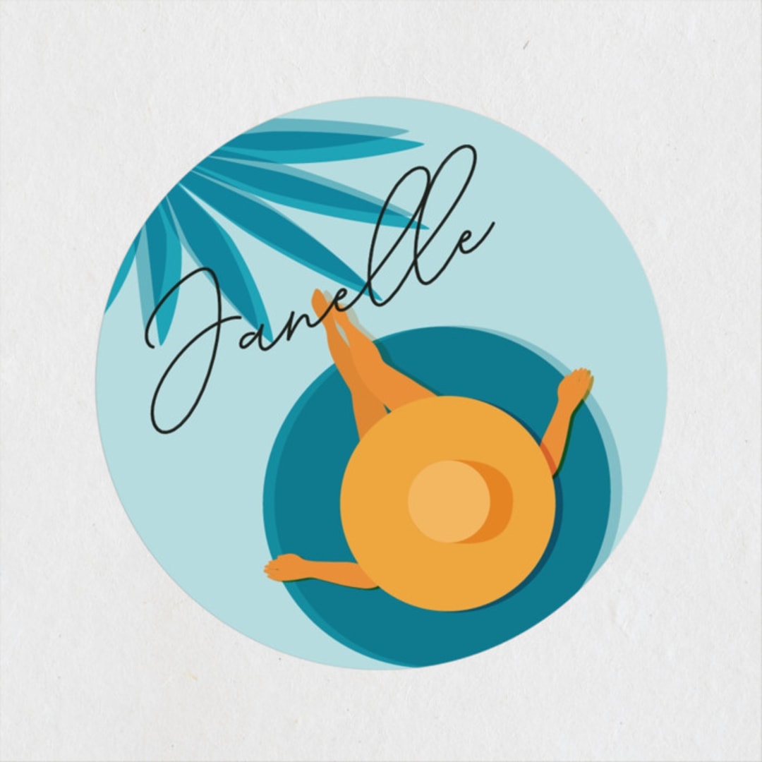 "Last Splash" - Wedding Favor Stickers in Mimosa by Jenna Holcomb - Front