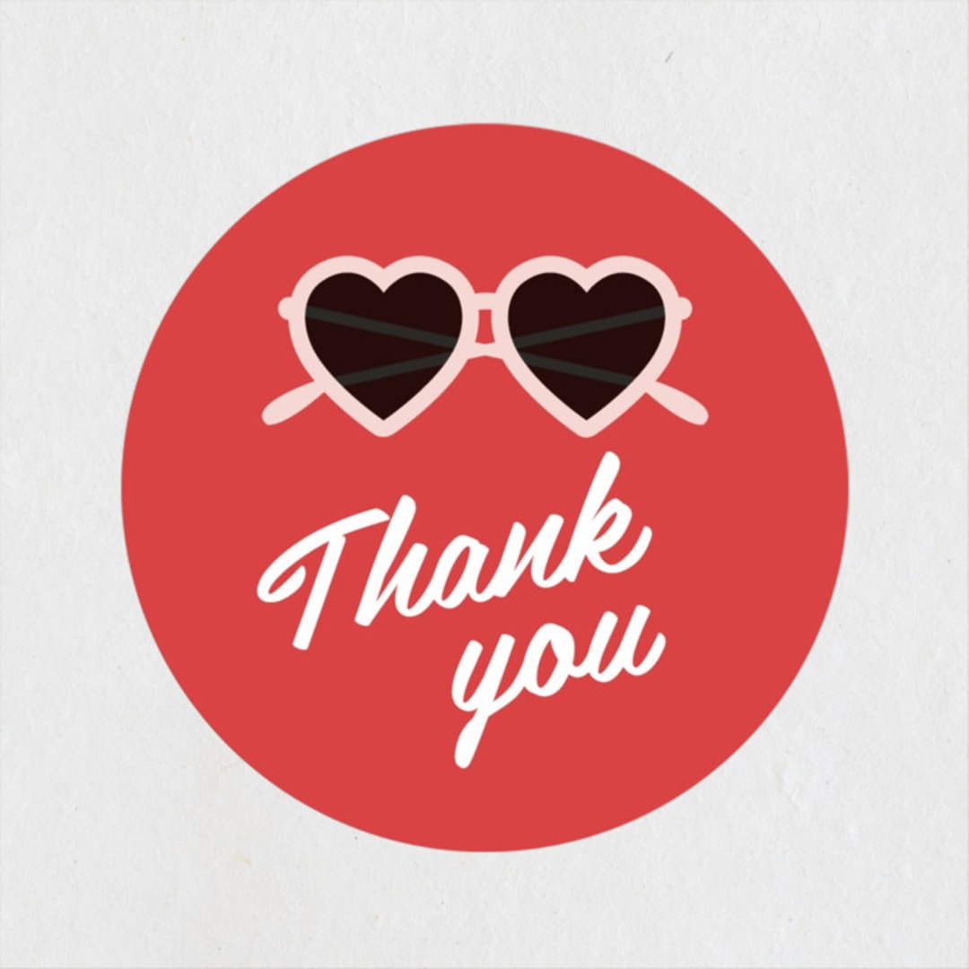 "Bachelorette Sunnies" - Wedding Favor Stickers in Rose by Hudson meet Rose - Front