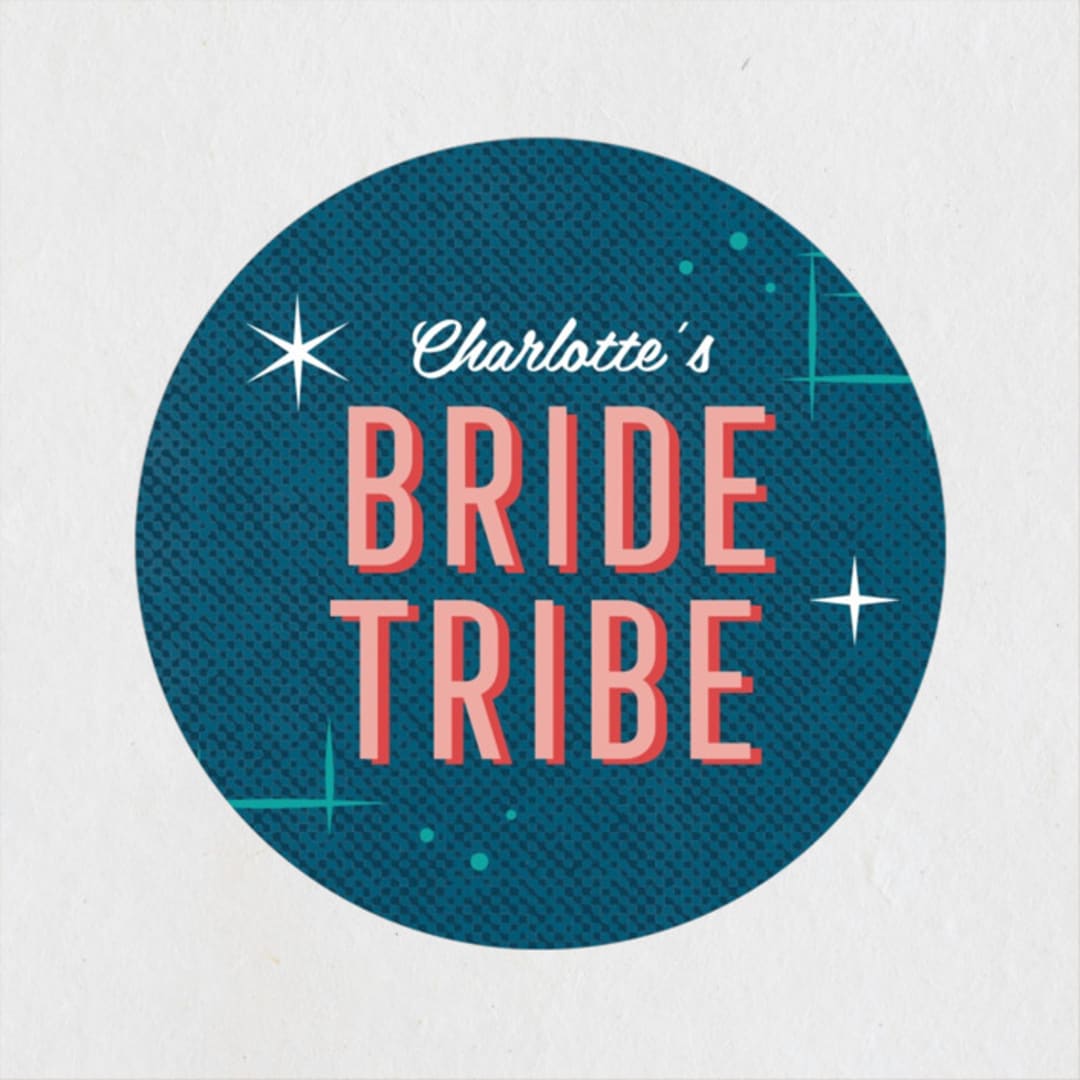 "Vintage Sign" - Wedding Favor Stickers in Velvet by Cindy Reynolds - Front