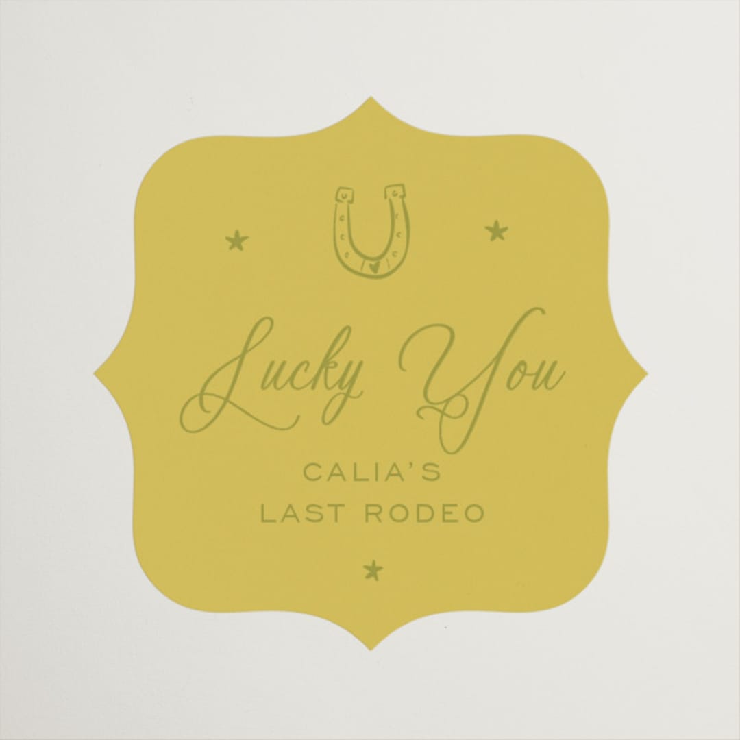 "Calia " - Wedding Favor Stickers in Caribbean Citrus by Ani Somi - Front