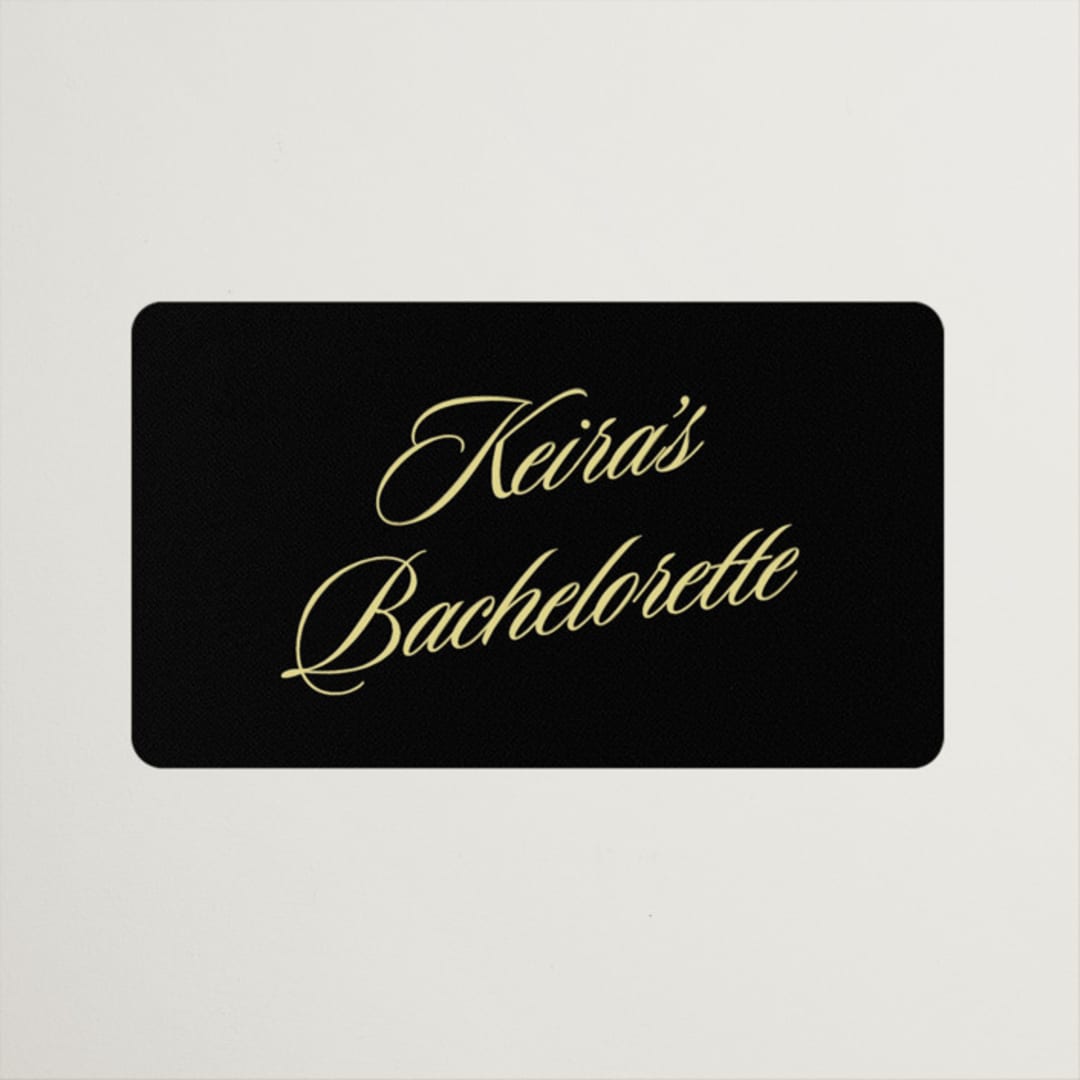 "Cocktails and Convos" - Wedding Favor Stickers in Butter by Inkblot Design - Front