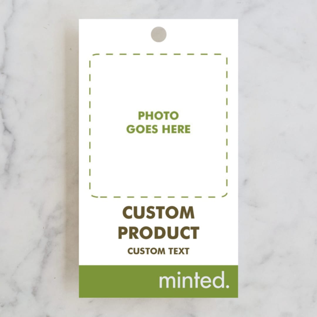 "Portrait" - Wedding Favor Tags in Charcoal by Minted - Front