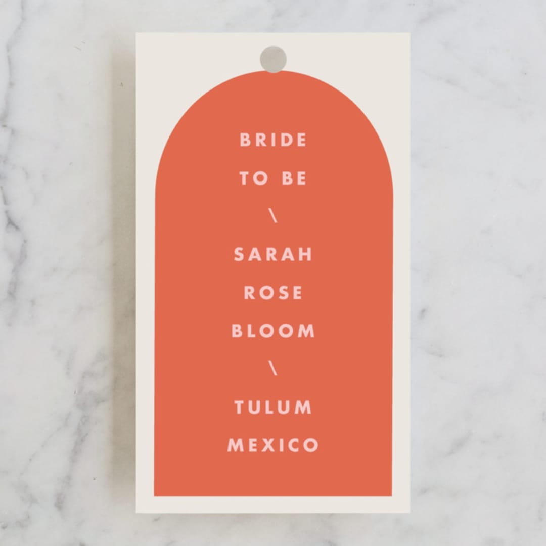 "Tropic Hot" - Wedding Favor Tags in Tropical by Baumbirdy - Front