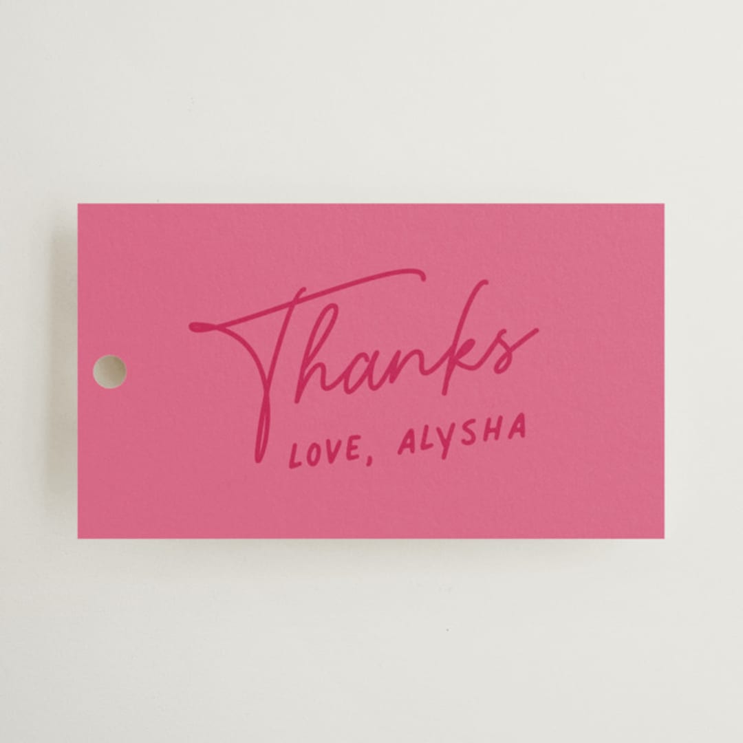 "Pink" - Wedding Favor Tags in Rouge by chocomocacino - Front