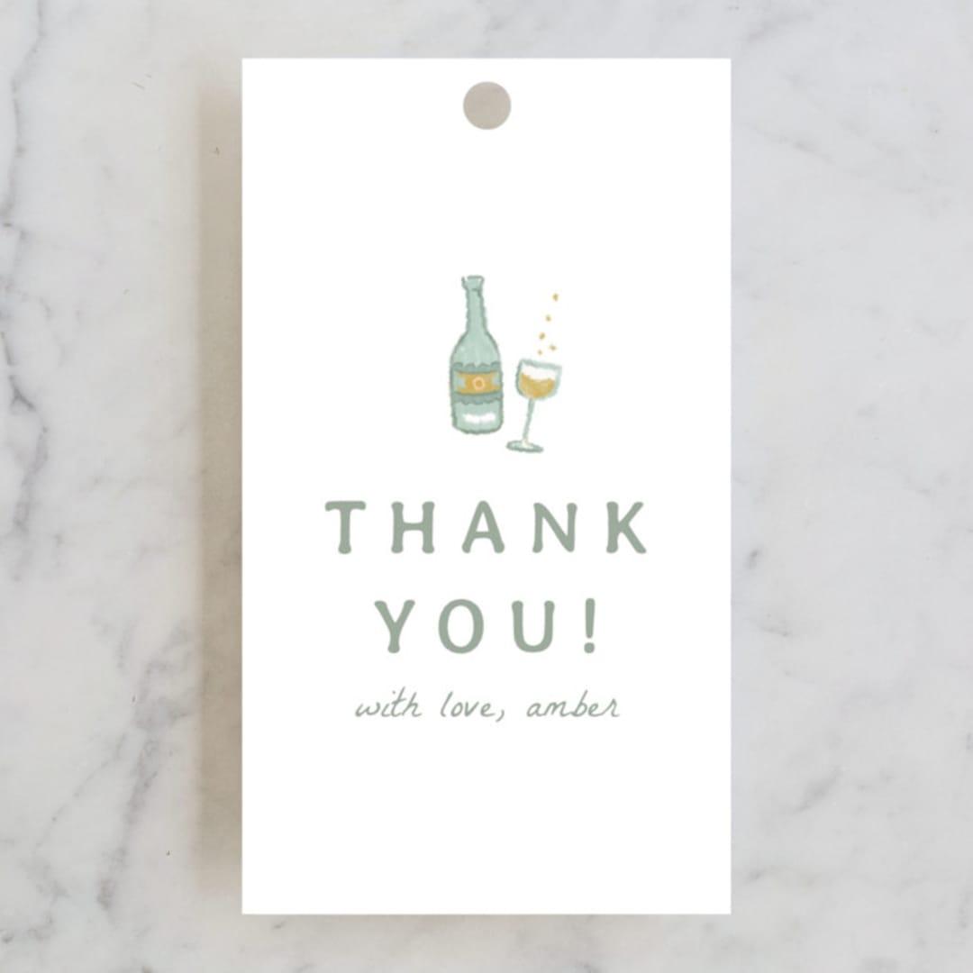 "Beach Bachelorette" - Wedding Favor Tags in Seafoam by Erin Kessler - Front