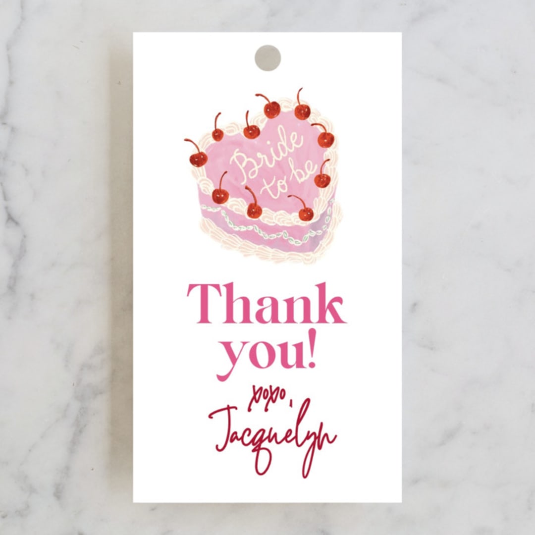 "vintage cake" - Wedding Favor Tags in Rosebud by Cass Loh - Front