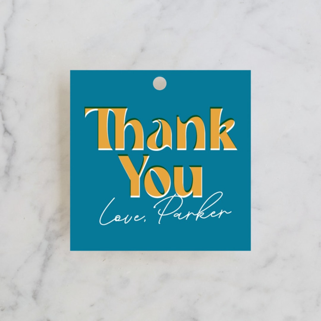 "Putting on the Spritz" - Wedding Favor Tags in Hollywood by Jenna Holcomb - Front