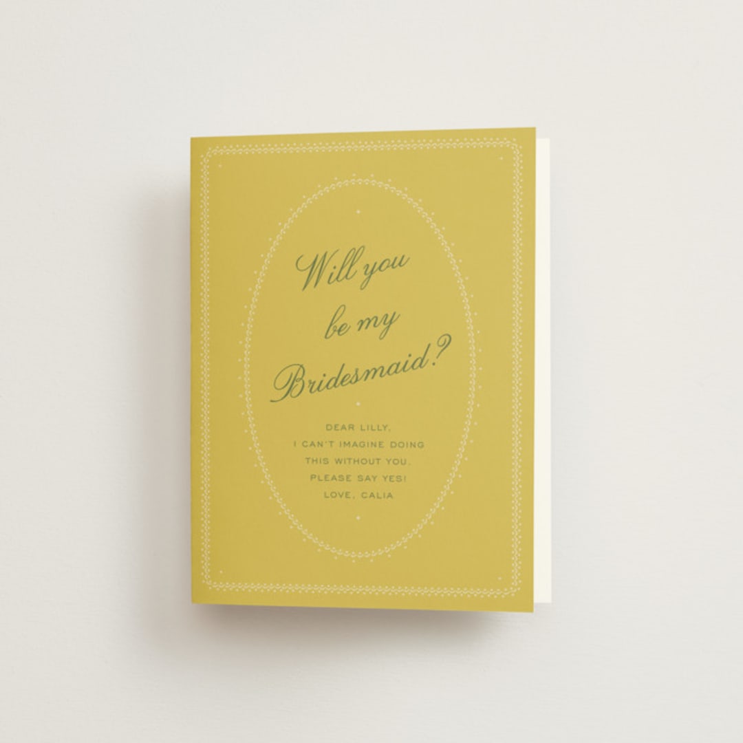 "Calia" - Bridesmaid Cards in Island Citrus by Ani Somi - Front