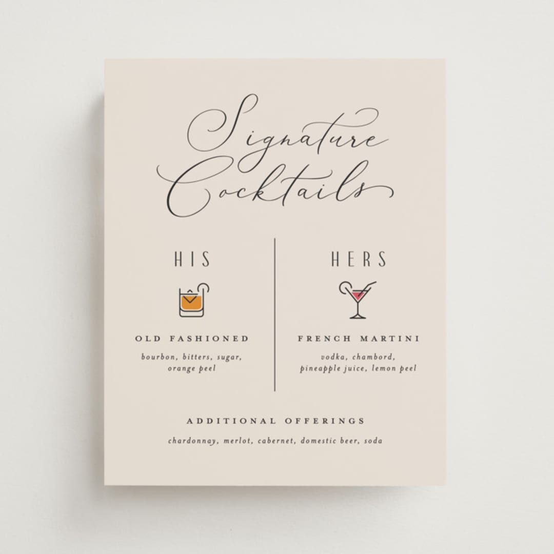 "Classic Cocktails" - Bar Signs in Cosmo by Erica Krystek - Front