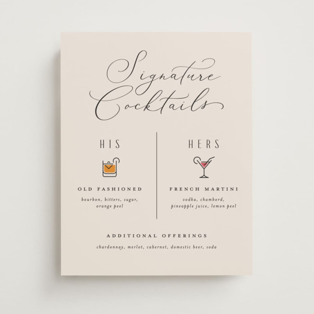 "Classic Cocktails" - Bar Signs in Cosmo by Erica Krystek - Front